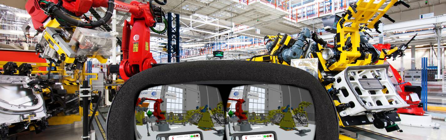 industrial environment with digital twin application