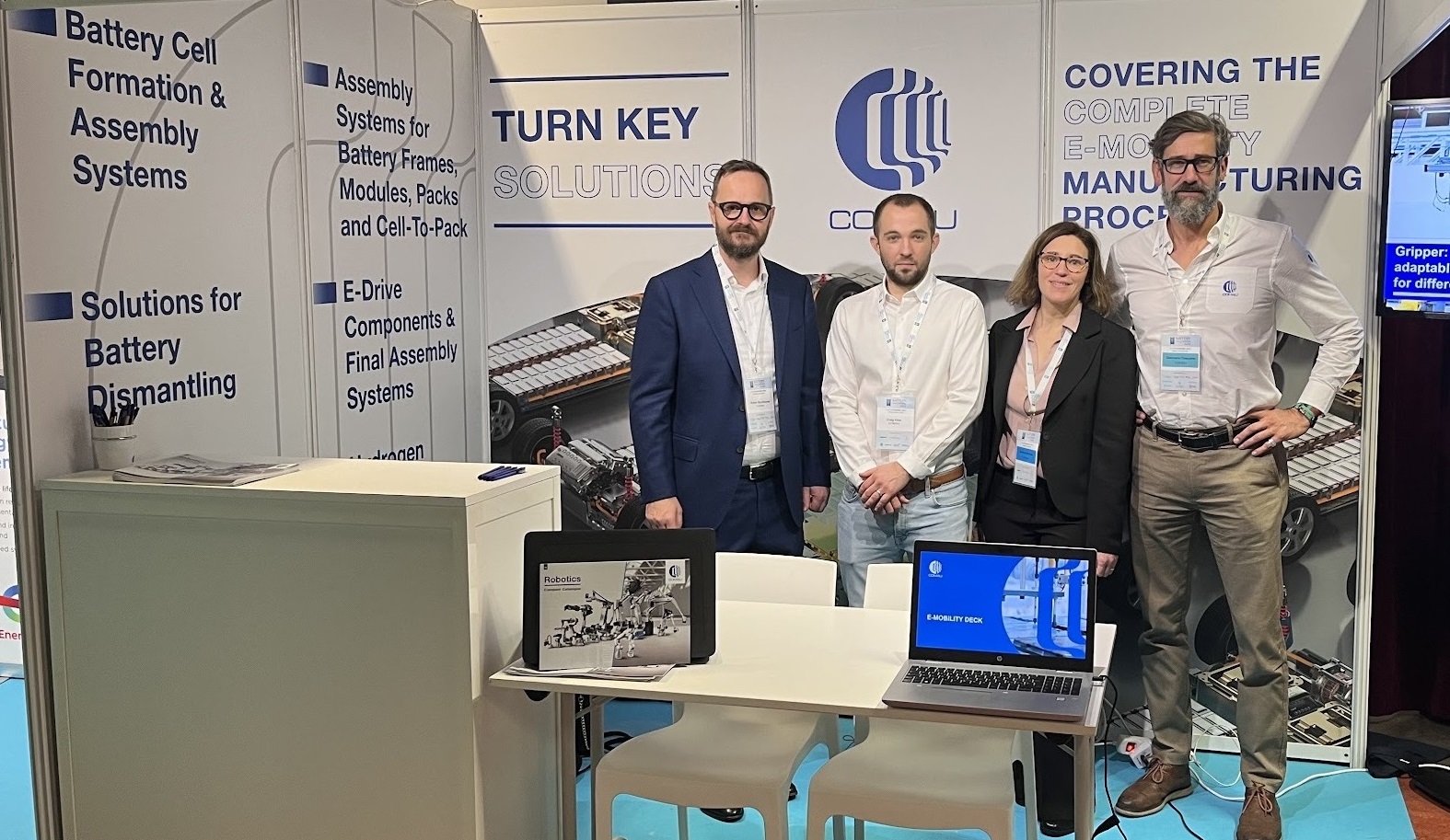 Comau booth at Battery Innovation Days