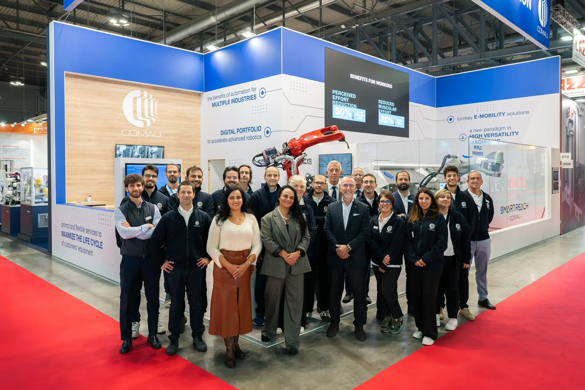 Comau team at BI-MU automation fair